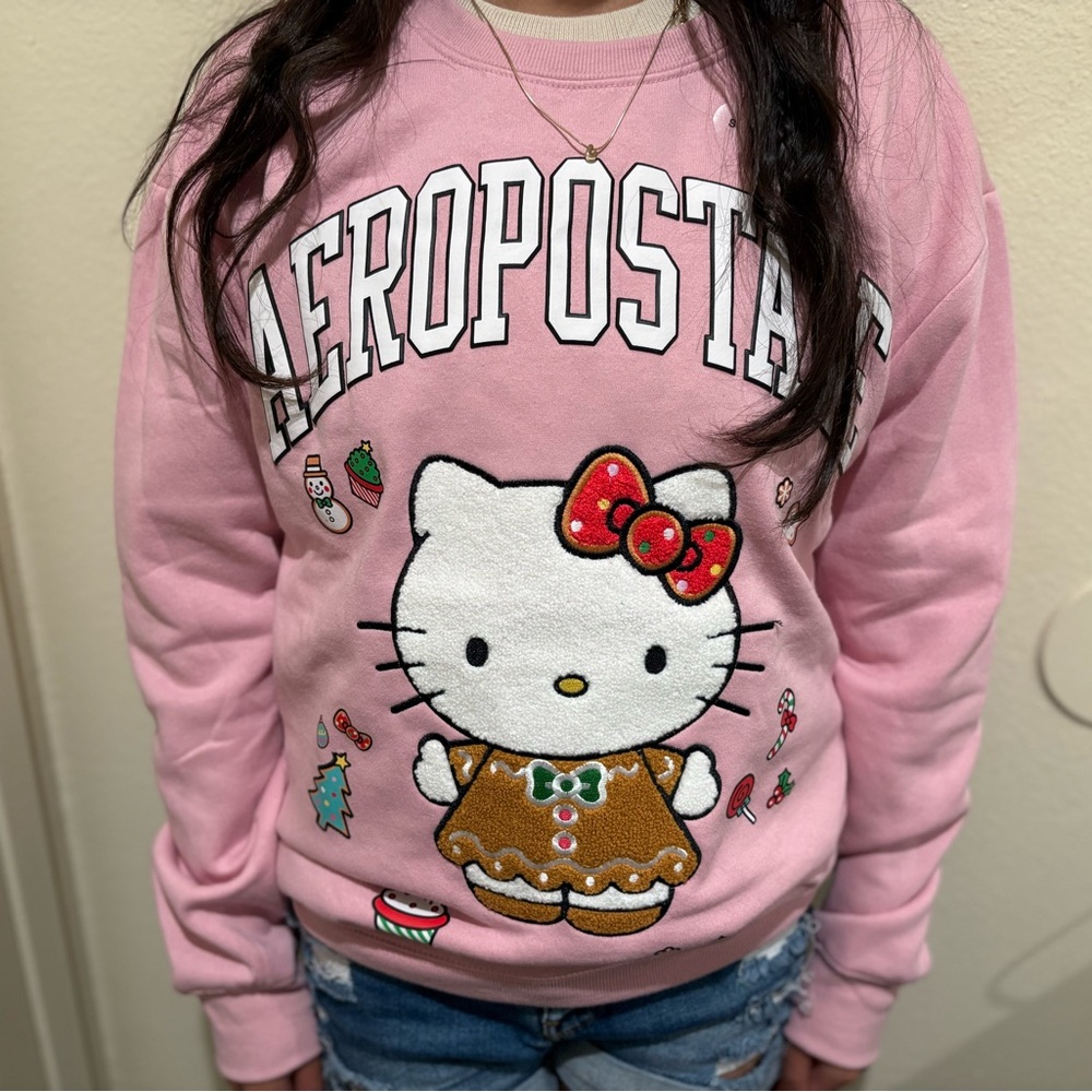 Aeropostale Pink Hello Kitty Holiday Sweater